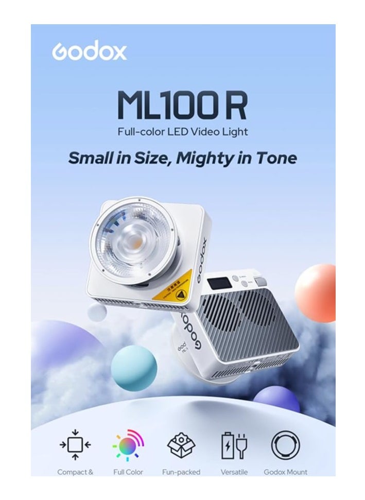 Godox Godox ML100R RGB Pocket LED Video Light – Compact, Rechargeable, Full-Color Creative Lighting for Photo & Video  - Image 3