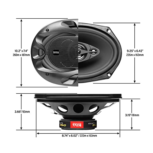 BOSS Audio Systems CH6930B Chaos Series 6 x 9 Inch Car Stereo Door Speakers - 400 Watts Max, 3 Way, Full Range Audio, Tweeters, Coaxial, Sold in Pairs - Image 3