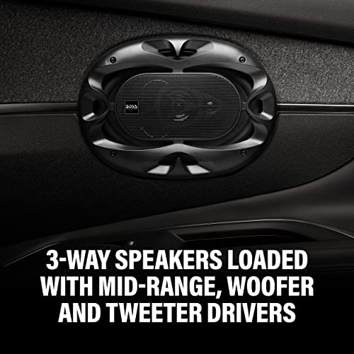 BOSS Audio Systems CH6930B Chaos Series 6 x 9 Inch Car Stereo Door Speakers - 400 Watts Max, 3 Way, Full Range Audio, Tweeters, Coaxial, Sold in Pairs - Image 2