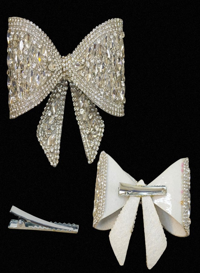 ANVIK Hair Bow Clips for Women | Crystal Bow Clip | Bow Barrette Clip | Alligators Bow Clips | Fancy Hair Clips | Hair Accessories for Women - Image 2