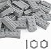 YUJHITP 100 Piece Light Gray Bricks Bulk Gray 2x4 Building Bricks Flat Compatible with Lego Parts and Pieces 2x4 Light Grey BricksColor Light Gray - Image 2