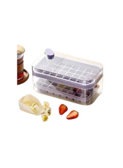 Ice Cube Tray with Lid, Easy Release Ice Cube Tray for Freezer BPA Free, Ice Cube Maker Mold with Box for Drinks, Coffee, Fruit, Yogurt H