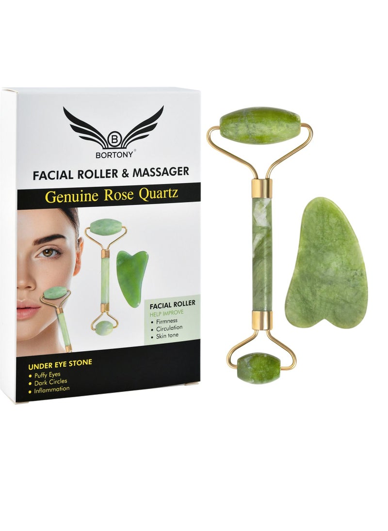 BORTONY - Anti Aging Natural For Face And Gua Sha Massage Tool Set Wrinkles - Image 1
