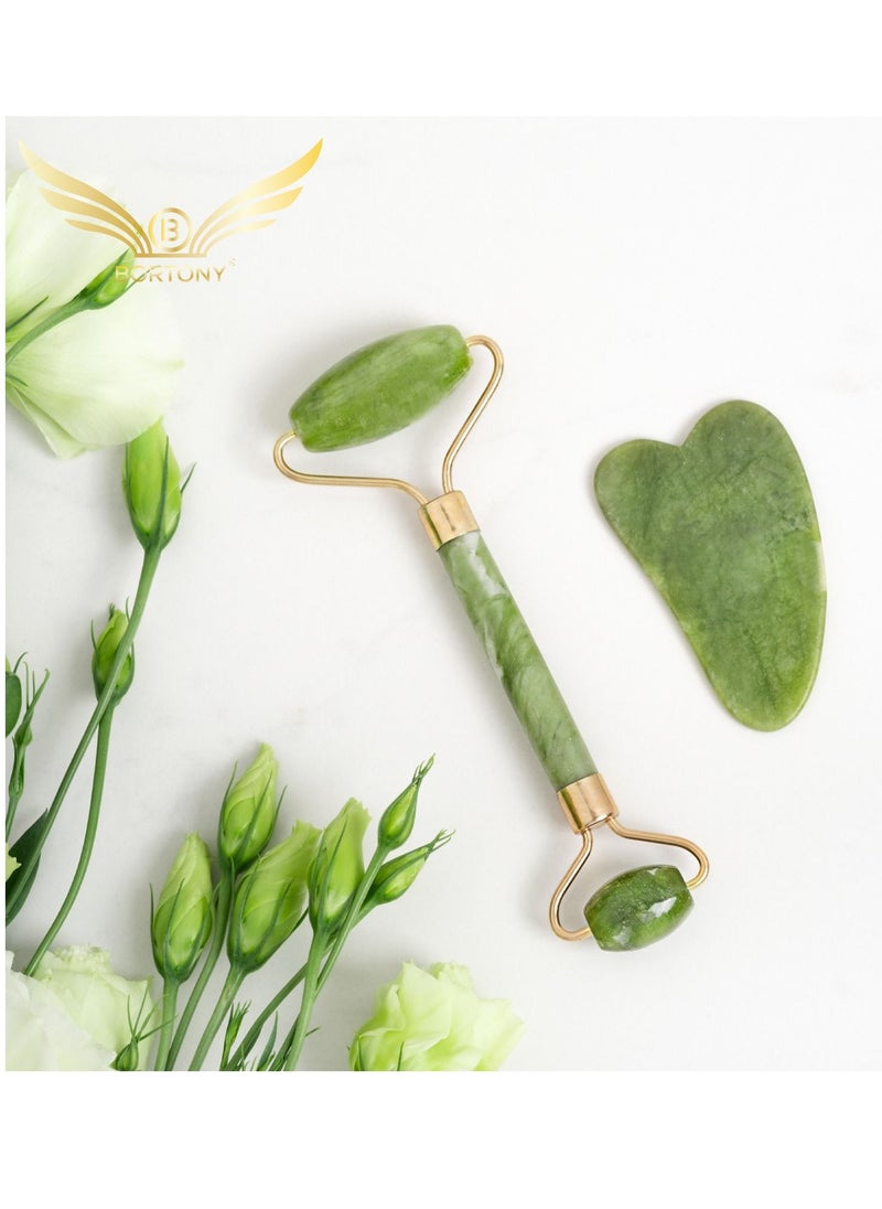 BORTONY - Anti Aging Natural For Face And Gua Sha Massage Tool Set Wrinkles - Image 1