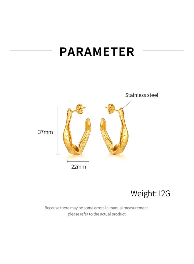 Fashionable And Elegant Earrings For Women, Stainless Steel, Light Luxury, High-End Personality, Versatile Earrings - Image 2