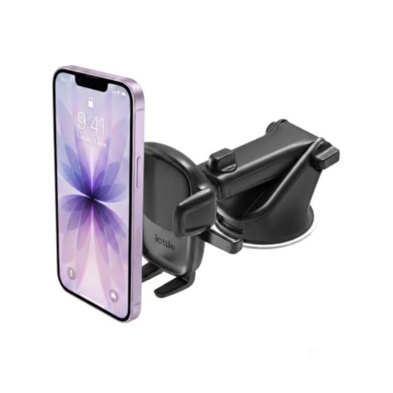 Easy One Touch board Universal Car Mount Phone Holder Desk Stand with Suction Cup Base and Telescopic Arm for iPhone, Samsung, Google, More Smartphones - Image 1