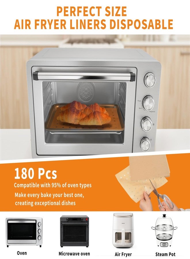MEIYA Air Fryer Liners Disposable, 180Pcs Parchment Paper for Air Fryer,Oven, Toasters, 9x11 Inch Non-stick air fryer liner, Unbleached Oven Liners for Bottom of Oven, Health and Safety Materials - Image 2