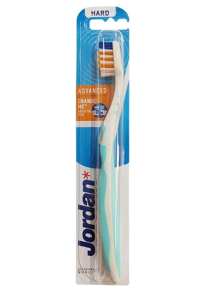 Jordan Advanced Cleaning Hard Toothbrush with Hygienic Cap, Assorted Colors - Image 2