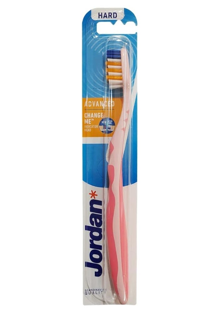 Jordan Advanced Cleaning Hard Toothbrush with Hygienic Cap, Assorted Colors - Image 4