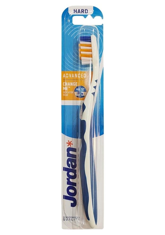 Jordan Advanced Cleaning Hard Toothbrush with Hygienic Cap, Assorted Colors - Image 3