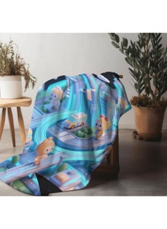 General Baby and children's cartoon flannel thin blanket (warm and comfortable, suitable for sleep, games) 70cm*100cm - 442  - Image 3