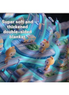 General Baby and children's cartoon flannel thin blanket (warm and comfortable, suitable for sleep, games) 70cm*100cm - 442  - Image 4