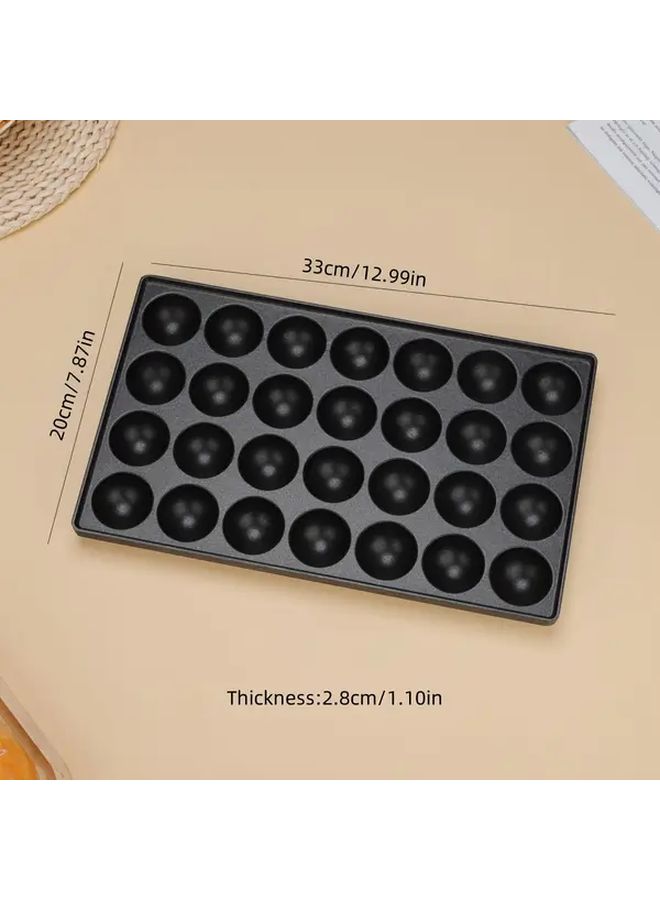 28 Hole Baking Tray For Meatballs Octopus Balls Quail Eggs Fish Balls Gas Stove Use - Image 3