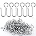 MEETOOT 80pcs S-Shaped Metal Curtain Track Hooks Ceiling Curtain Hooks Curtain Hanging Hooks DIY Home Curtain - Image 2
