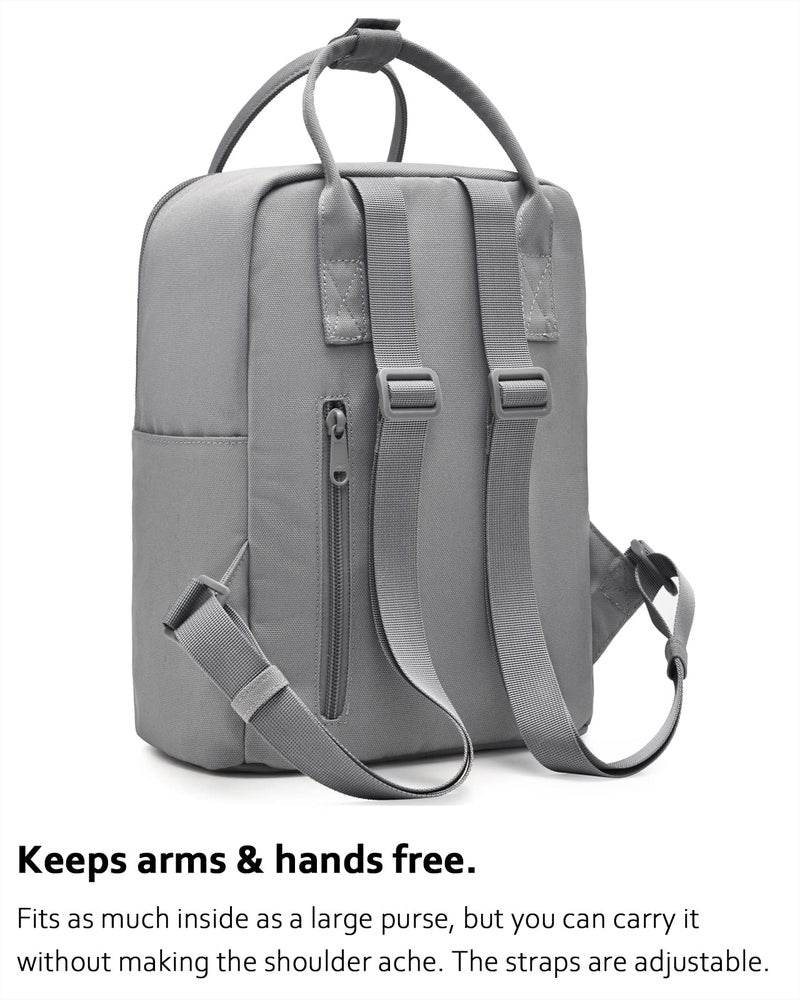 HotStyle BESTIE Mini Backpack Purse Small Bag with Multiple Pockets, Little Size Cute for Day Tirp, Travel & Everyday, LightGrey - Image 4