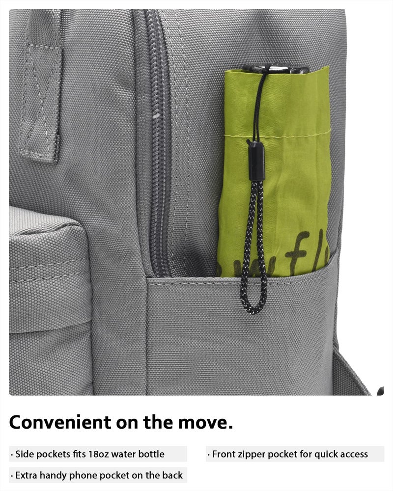HotStyle BESTIE Mini Backpack Purse Small Bag with Multiple Pockets, Little Size Cute for Day Tirp, Travel & Everyday, LightGrey - Image 5