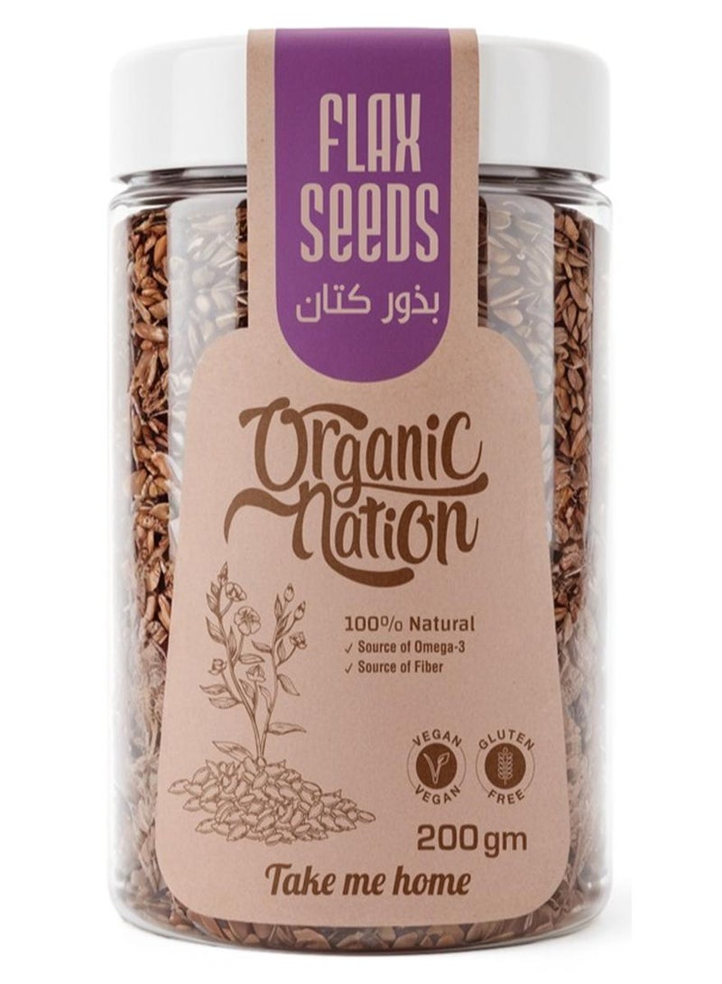Organic Nation Flax Seeds-200G - Image 1
