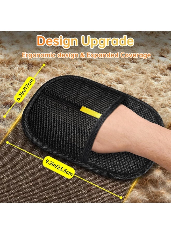 Double-Sided Pet Grooming Gloves, Cat Grooming Gloves Pet Grooming Gloves for Dogs Bathing Pet Hair Remover Gloves Versatile Pet Grooming Gloves for Dog & Cat Washing Deshedding Grooming - Image 2