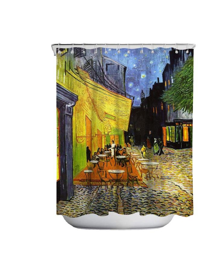 Bluejw - Cross Border Van Gogh Art Shower Curtain Bathroom 3D Printing Waterproof Fabric With Hook Decoration Bathtub Waterproof Curtain - Image 1