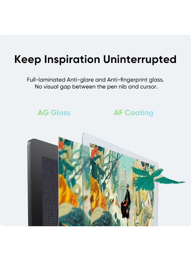 XP-PEN Artist Pro 24 Gen2 165hz Drawing Tablet with Screen, △E < 1 Graphic Tablet with Full Laminated AG Screen, Drawing Monitor with Dual 16384 Pen Pressure Battery-Free Stylus, Mini Keydial, 23.8" - Image 3