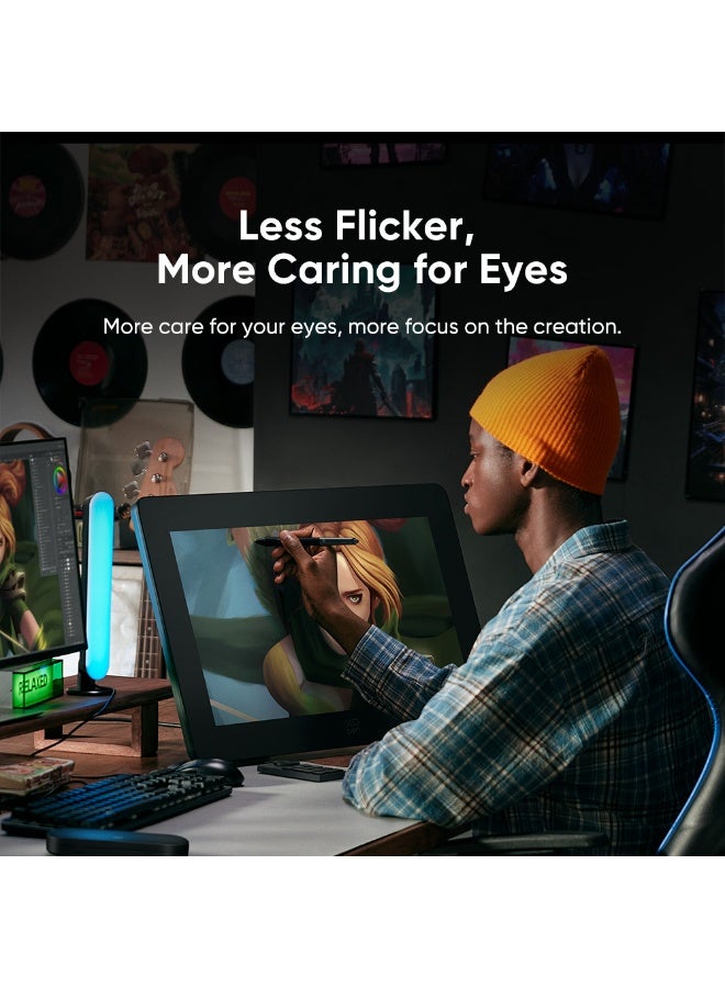 XP-PEN Artist Pro 24 Gen2 165hz Drawing Tablet with Screen, △E < 1 Graphic Tablet with Full Laminated AG Screen, Drawing Monitor with Dual 16384 Pen Pressure Battery-Free Stylus, Mini Keydial, 23.8" - Image 4