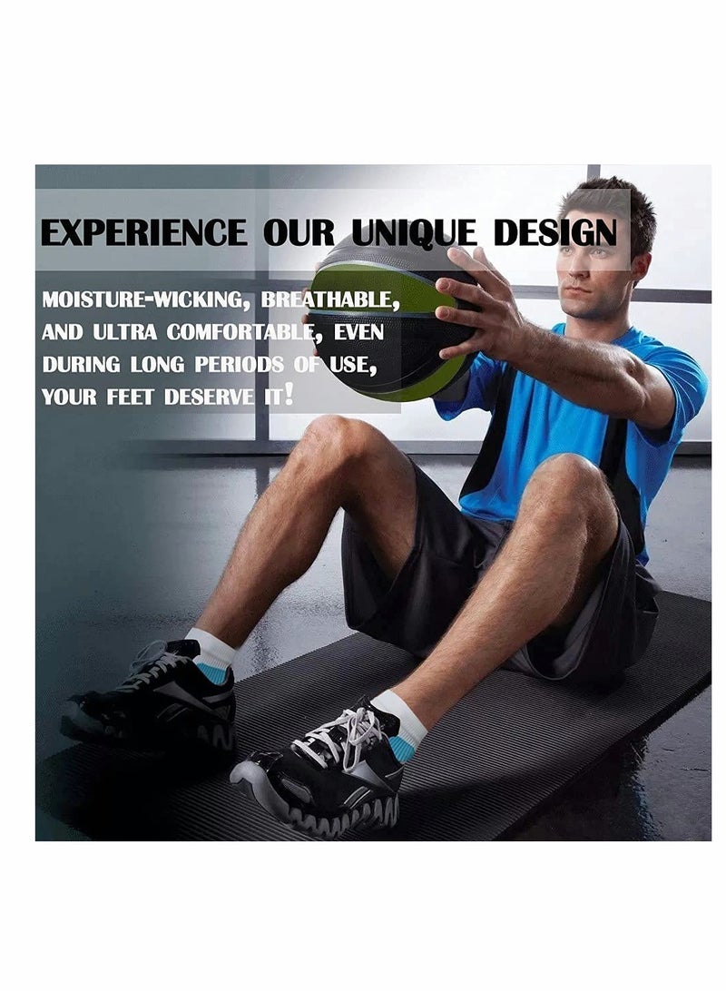 Compression Socks Plantar Fasciitis for Women  Men Circulation 7 Pairs Arch Ankle Support 15-20 mmHg Best for Running Cycling,Nurses,Hiking(S/M) - Image 2
