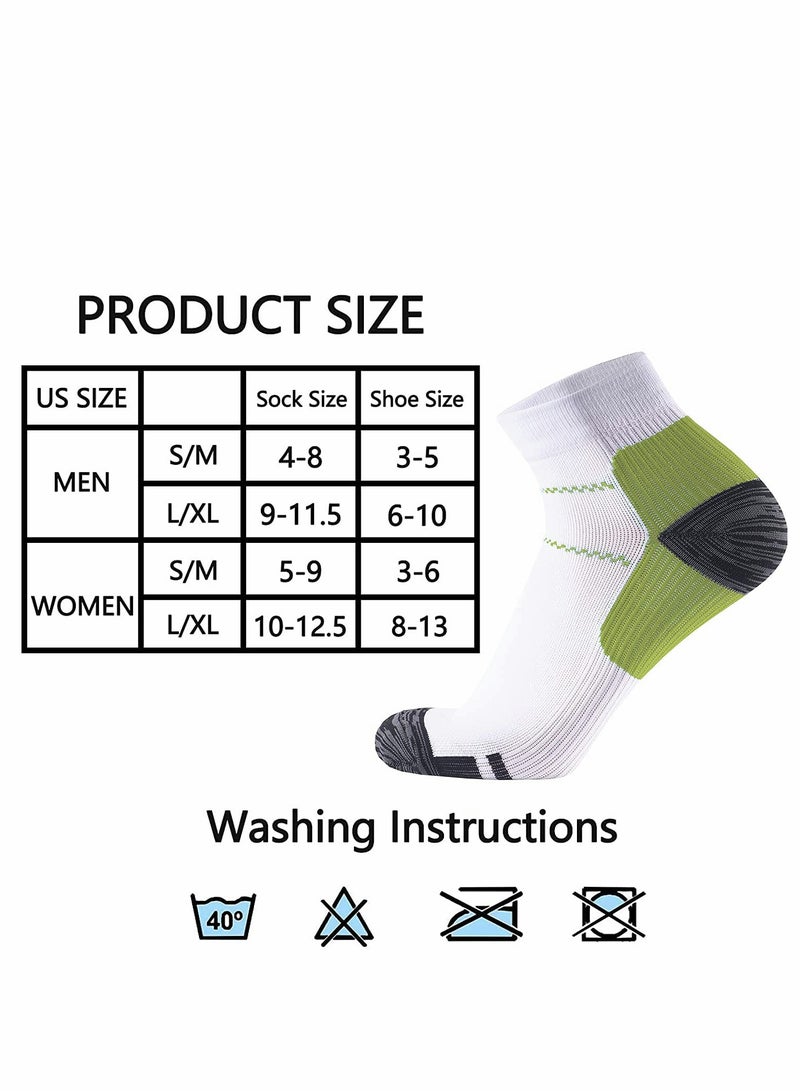 Compression Socks Plantar Fasciitis for Women  Men Circulation 7 Pairs Arch Ankle Support 15-20 mmHg Best for Running Cycling,Nurses,Hiking(S/M) - Image 5