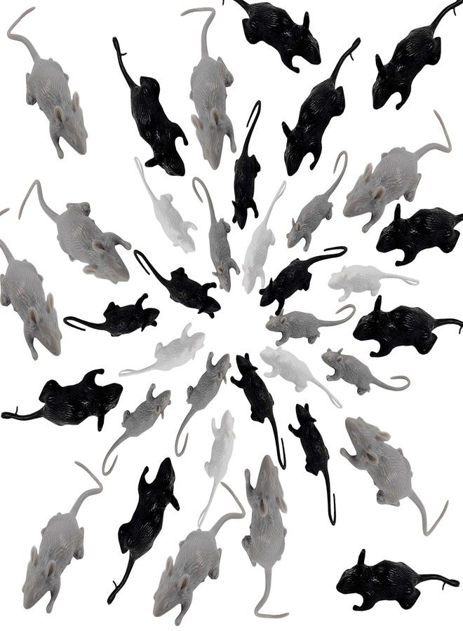 ROYHOO 36PCS Plastic Mini Fake Rat Plastic Mouse Toys Decorations Realistic Pranks Rats Simulated Big Small Mouse Mice Toys for April Fools Day Halloween Prank Party Supplies - Image 1