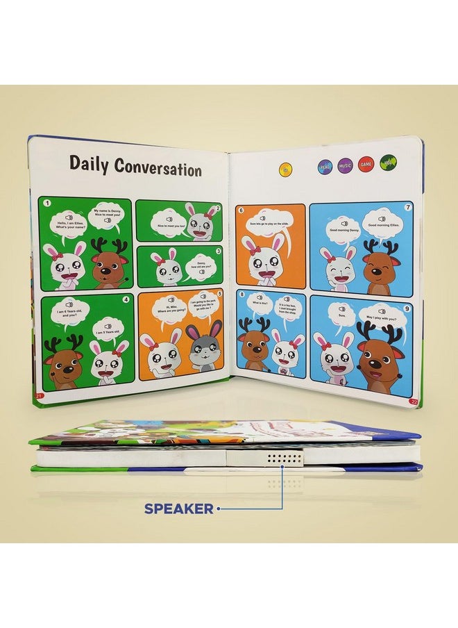 أن أتش آر كتاب ذكاء الأطفال NHR، كتاب تعليم الحروف والكلمات الإنجليزية بالصوت، ألعاب تعليمية ممتعة، أنشطة بالأرقام والأشكال والحيوانات، كتاب تعليمي صوتي للأطفال الصغار (متعدد الألوان)  - Image 3