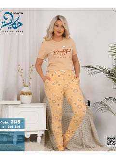 Star Tex Pajamas for Women Soft Summer Wear Plaid Pants Tailored for Comfort and Freshness in Sleeping and Relaxing at Home - Embroidery  - Image 2