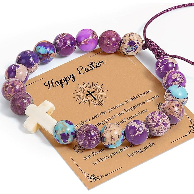 LURLIN Nature Stone Bead Bracelet, Small, Stone, Cubic Zirconia - Image 1