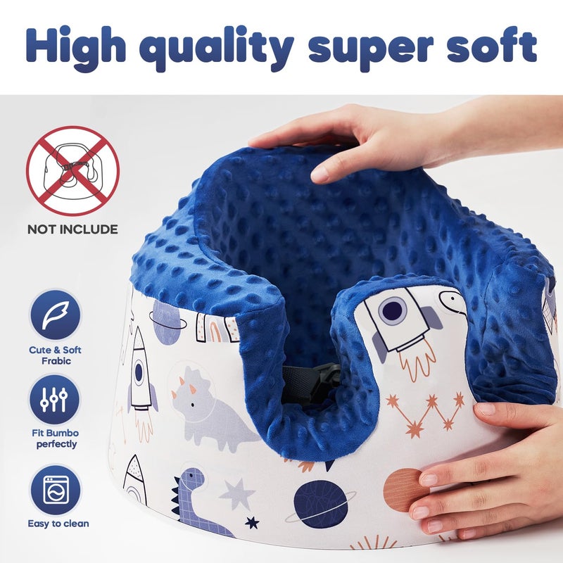 mamatepe Seat Tray Accessory Compatible with Bumbo Floor Seat, Tray Surface for Feeding and Play, Easy to Clean and Install, for Baby Boys and Girls 3 to 12 Months, Grey - Image 2