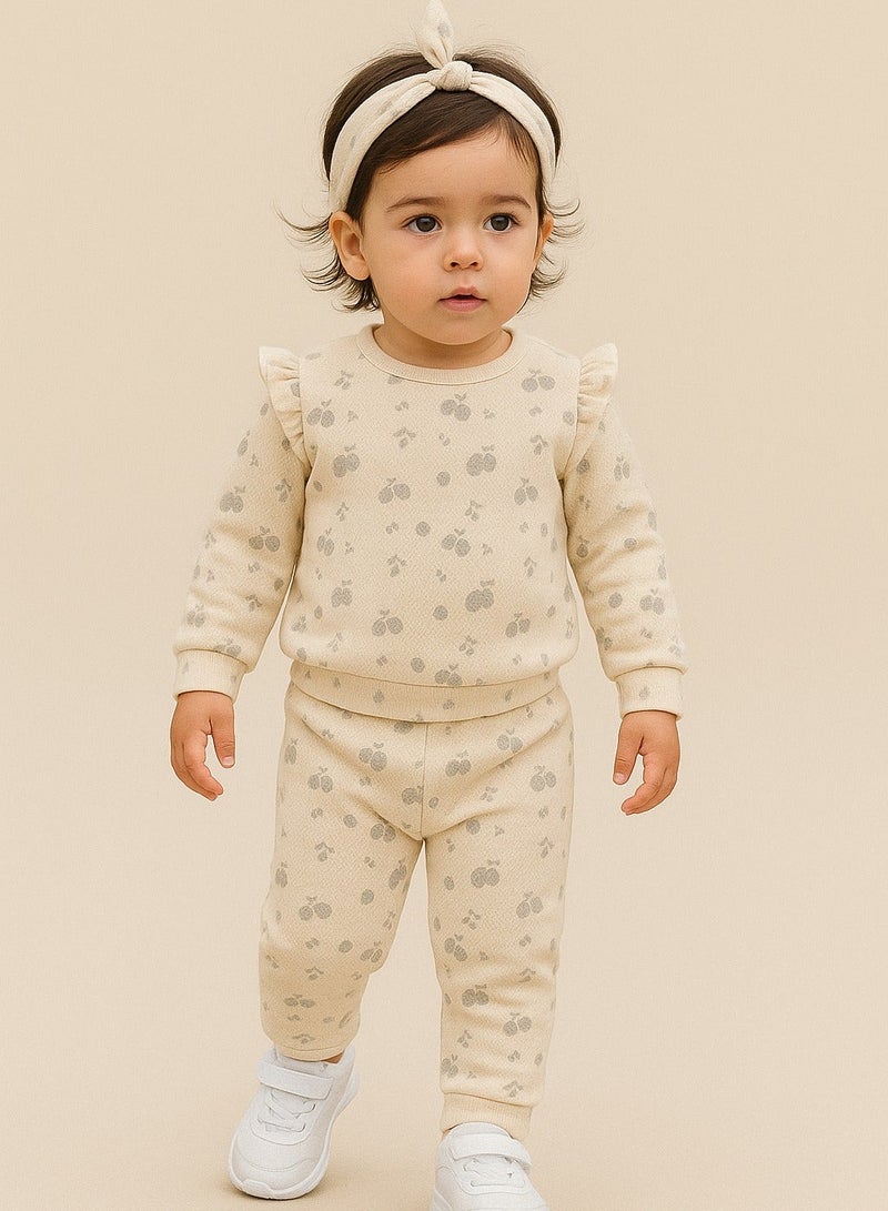 ديركجي طقم بناتي من ديركي سويت شيرت وسروال ضيق - Image 1