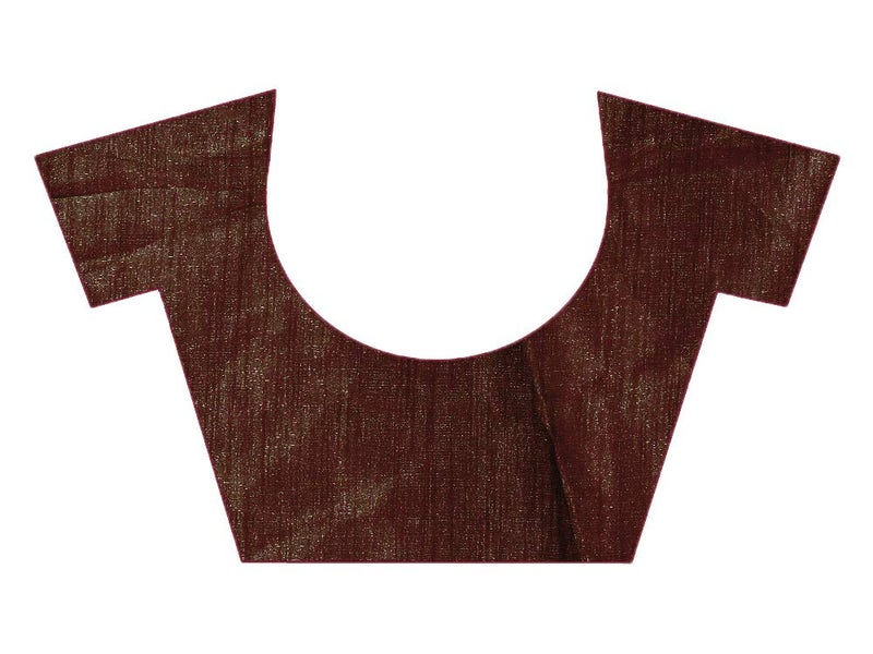 Florely Women's Pure Georgette sequence saree with unstiched blouse piece(Free size) (Marron) - Image 4