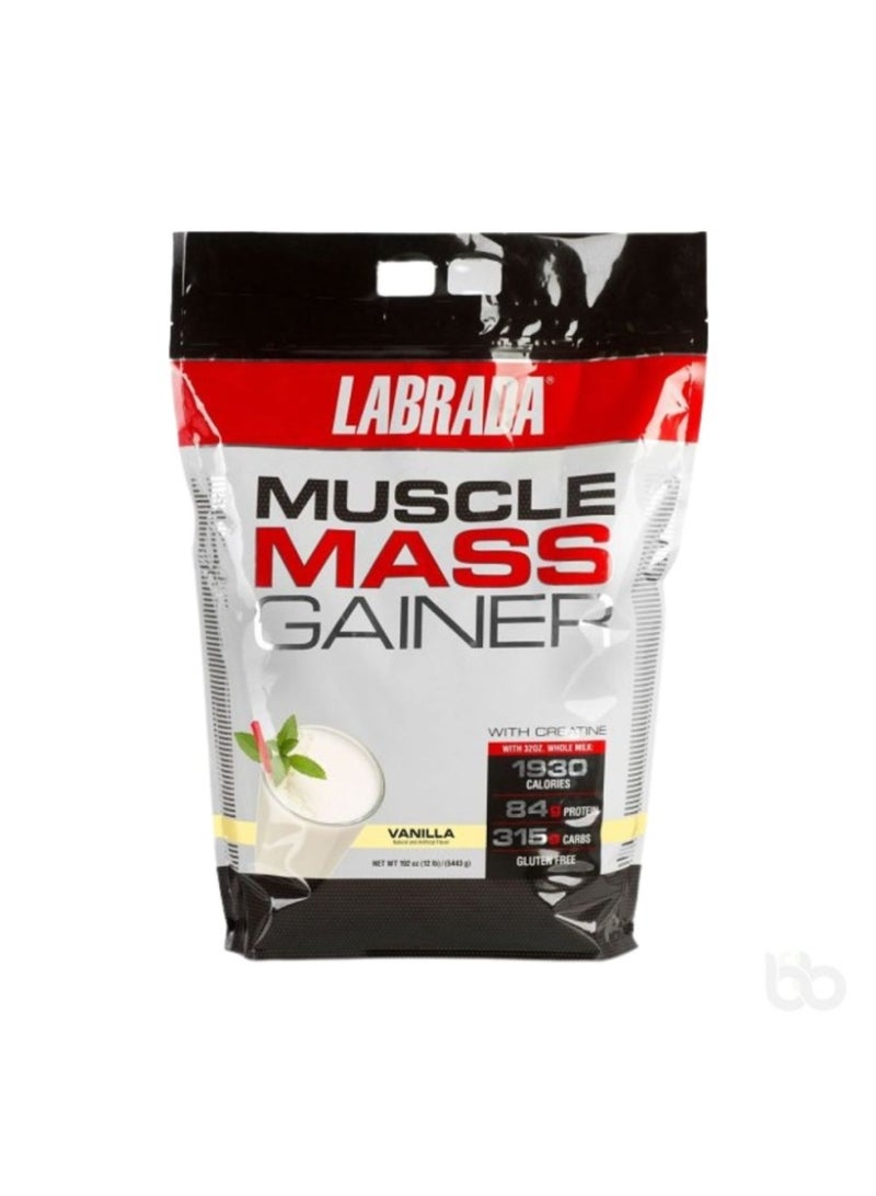 Labrada Muscle Mass Gainer Vanilla 12lb - Image 1