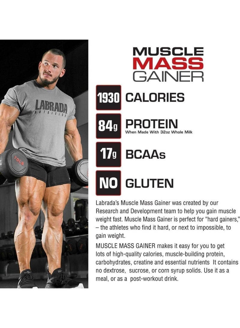 Labrada Muscle Mass Gainer Vanilla 12lb - Image 2