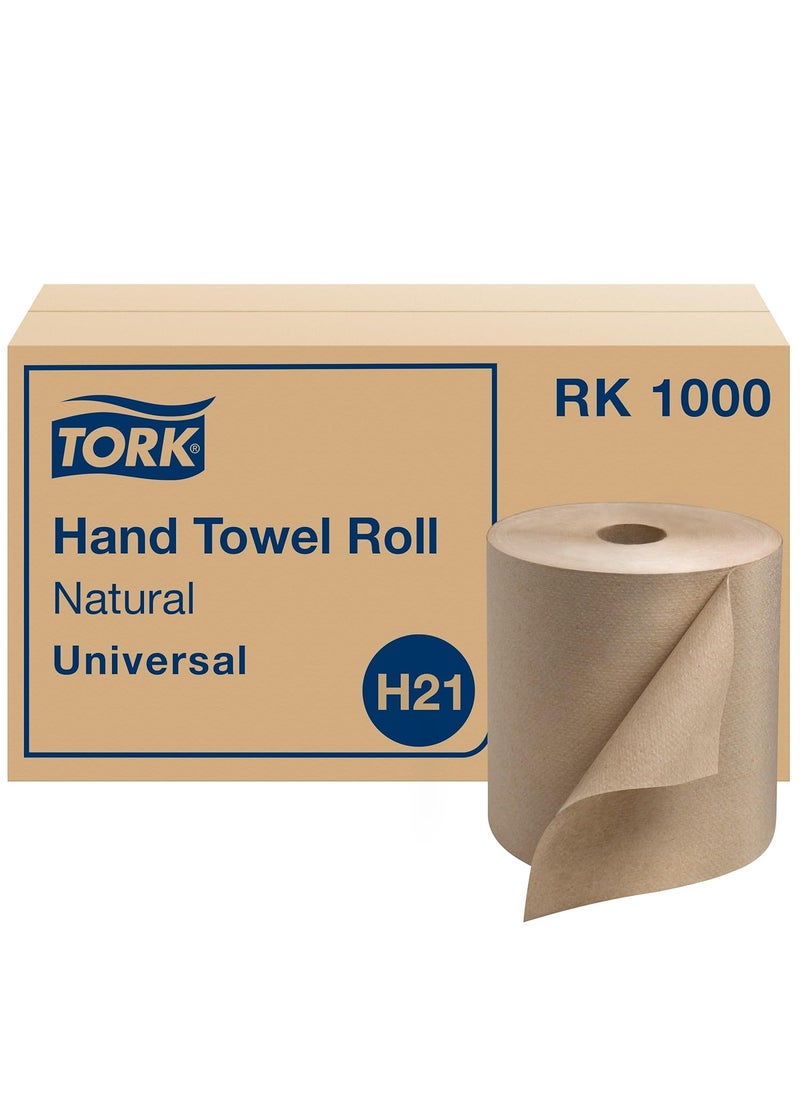 Tork Tork Paper Hand Towel Roll Natural H21 Universal 100 Recycled Fiber 6 Rolls x 1000 ft RK1000  - Image 1