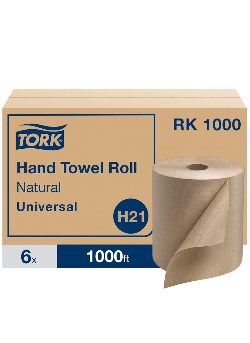 Tork Tork Paper Hand Towel Roll Natural H21 Universal 100 Recycled Fiber 6 Rolls x 1000 ft RK1000  - Image 4