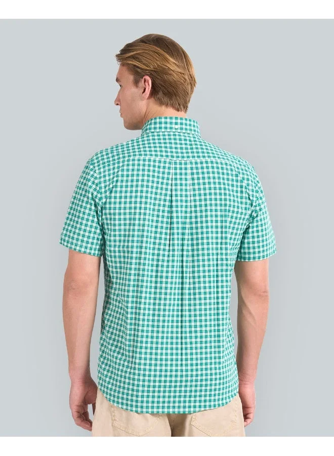 غانت قميص غانت كاروهات بأكمام قصيرة