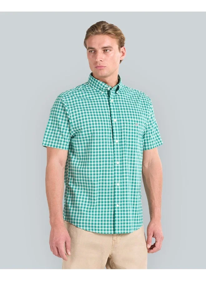 غانت قميص غانت كاروهات بأكمام قصيرة