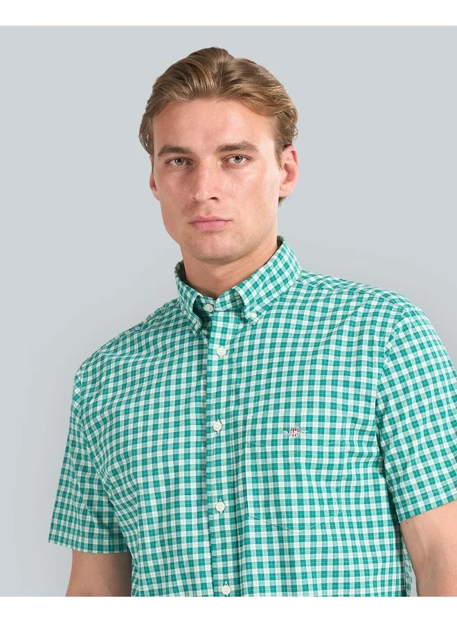 GANT Gant Poplin Short-Sleeve Check Shirt