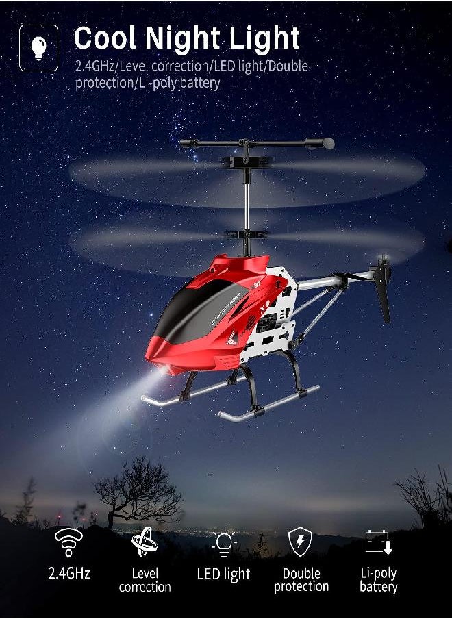 SYMA - RC Helicopter, S37 Aircraft with Altitude Hold, 3.5 Channel, Sturdy Alloy Material, Gyro Stabilizer and High & Low Speed, Multi-Protection Drone for Kids and Beginners to Play Indoor-Red - Image 1