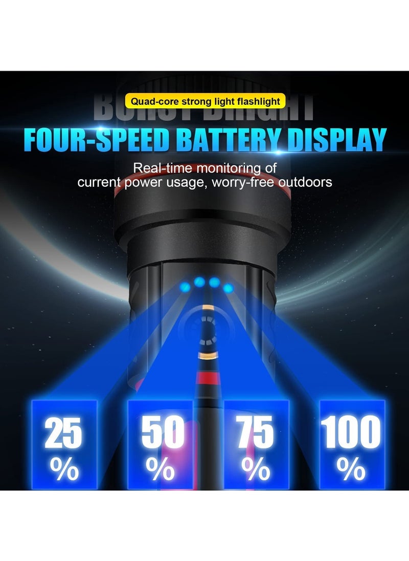 Generic Rechargeable LED Flashlights High Lumens 120000 Lumens Super Bright Flashlight 5 Modes Zoomable IP68 Waterproof Tactical Flashlights for Emergencies and Camping  - Image 4