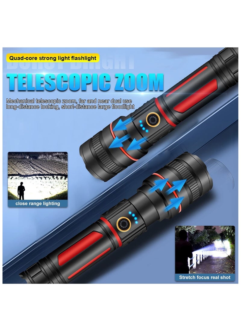 Generic Rechargeable LED Flashlights High Lumens 120000 Lumens Super Bright Flashlight 5 Modes Zoomable IP68 Waterproof Tactical Flashlights for Emergencies and Camping  - Image 5