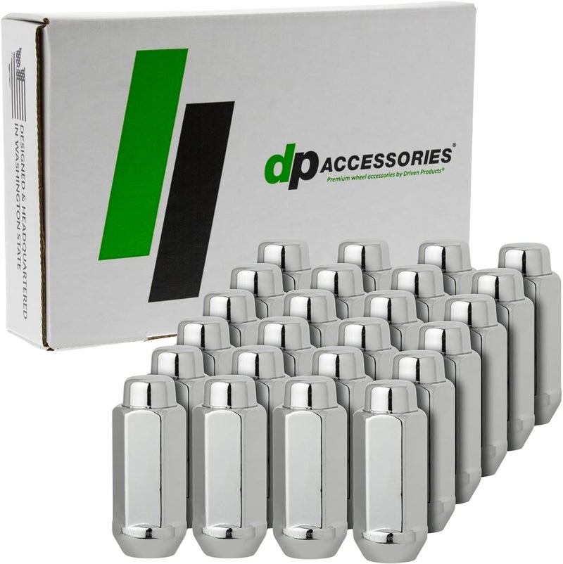 DPAccessories 24 Chrome Closed End XXL Bulge Acorn Lug Nuts - Image 1