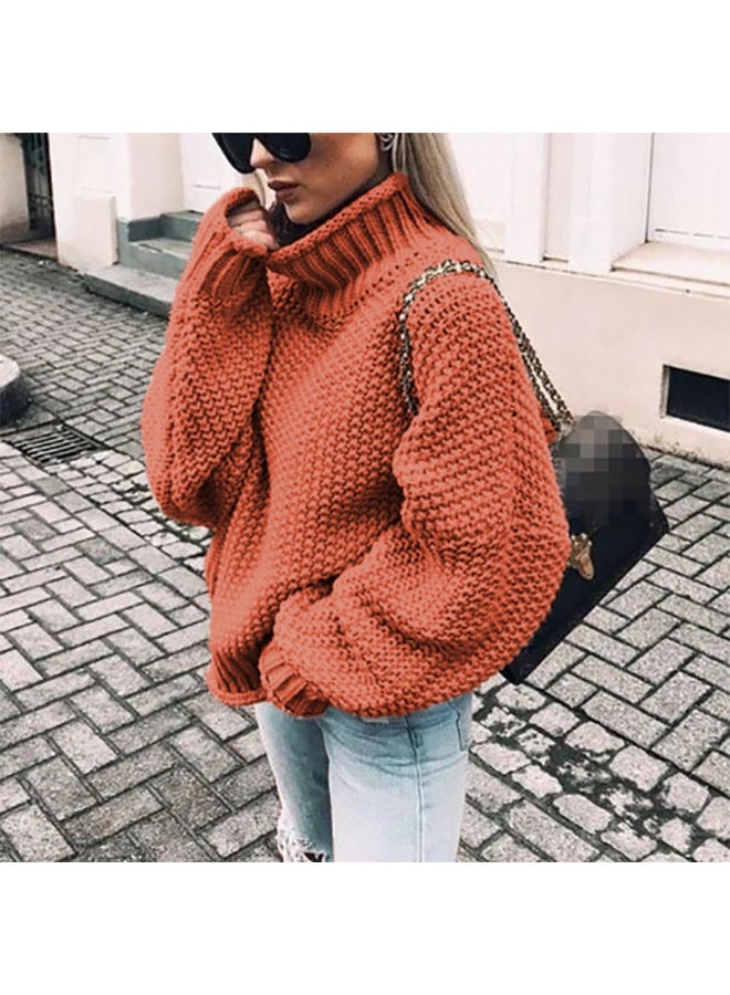 NIBEMINENT سويت شيرت نسائي سادة بياقة مرتفعة وأكتاف منسدلة سويت شيرتات كاجوال فضفاضة وسويت شيرتات للنساء ملابس الشارع - Image 1