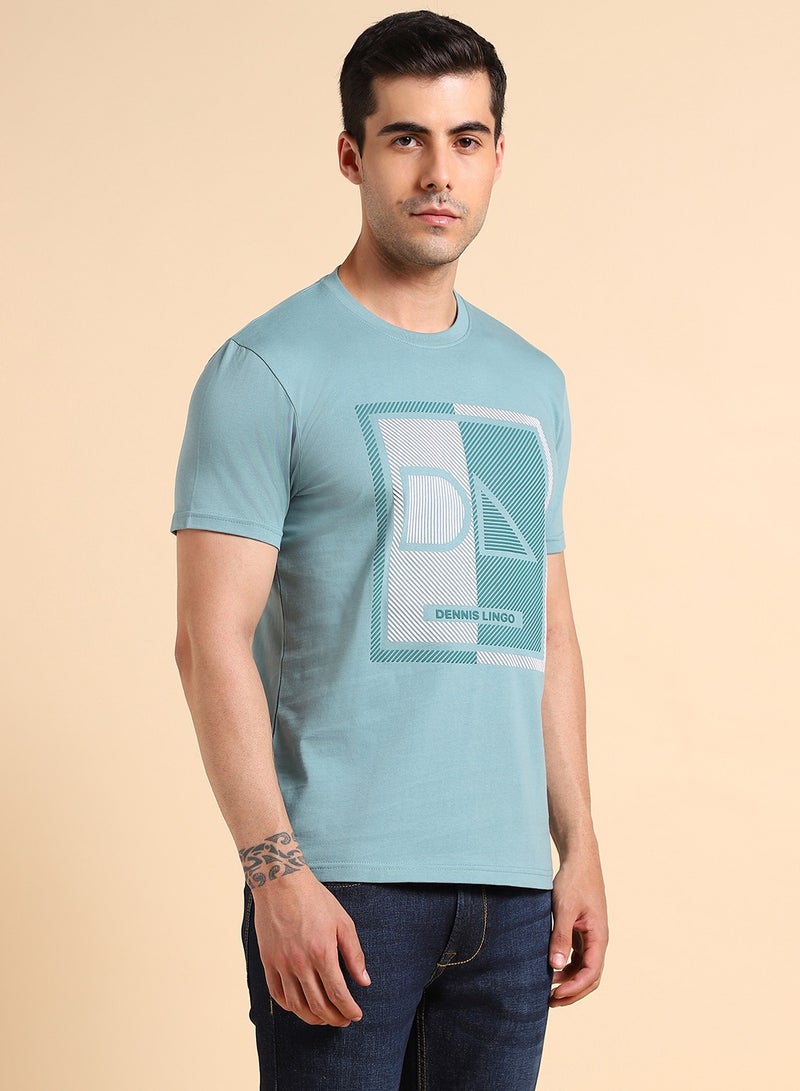 Dennis Lingo Sea Green T-Shirt for Men, Vibrant Style - Image 3