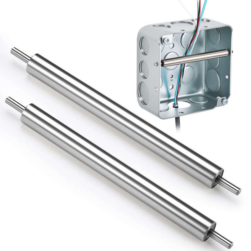 Chunful 2 Pcs Steel Wire Pulling Roller Electrical Wire Pulling Tool Single Person Operation Supports and Keeps It Level with the Connector for 4 Electrical Box - Image 2