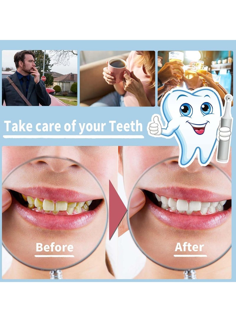 Bukela Electric Tooth Polisher Kit, Rechargeable Dental Polisher with 5 Multifunctional Brush Heads, Dental Care Kit for Daily Cleaning, Whitening and Polishing, Waterproof - Image 4