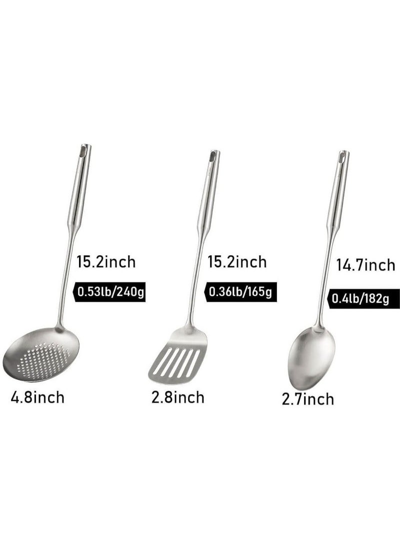 Smart Kitchen A set of 3-piece stainless steel cooking spoons  - Image 2